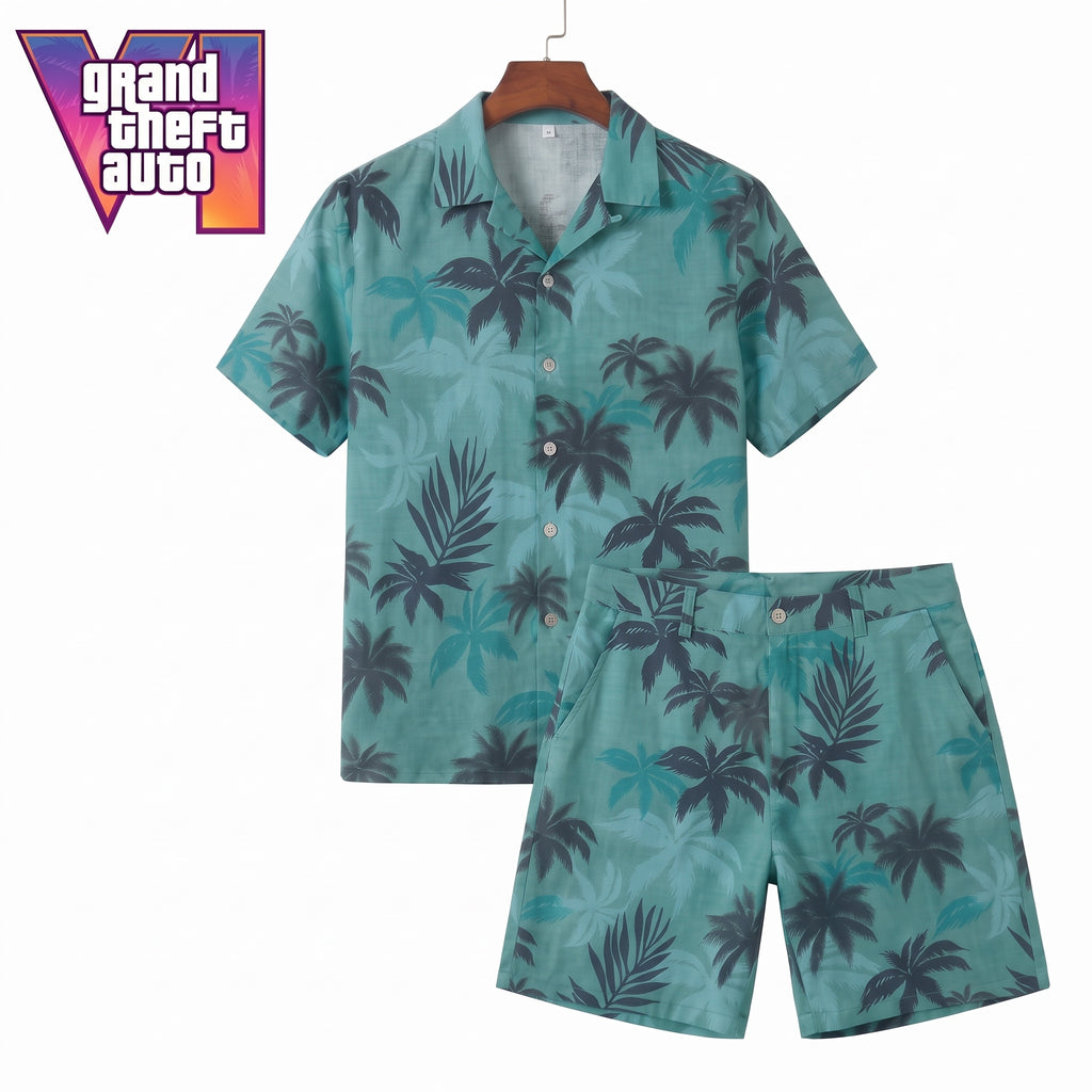 GTA 6 Jason Outfit Palm Tree Shirt & Shorts