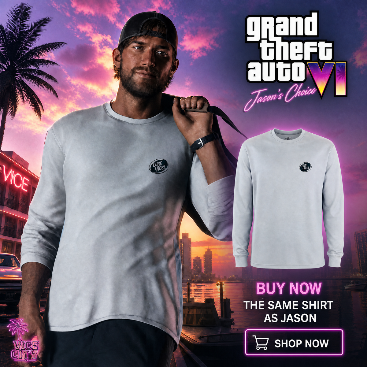 Lure & Reel Long Sleeve Shirt Jason Duval
